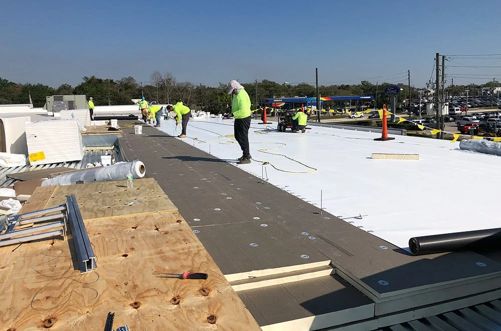 Precision installation of a new roof by United Roofing, enhancing home safety in Ocala, FL